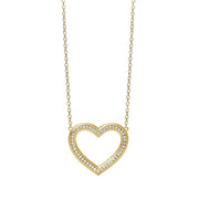 Mabina Girocollo in argento dorato con cuore e zirconi 553849